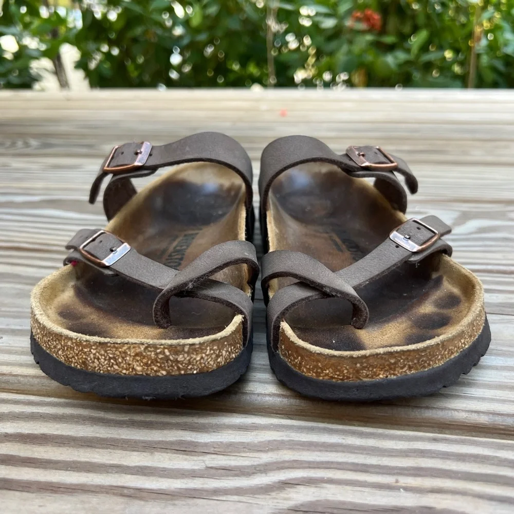 Birkenstock Mayari Mocha Birko-Flor Women's Sandals Size 38 US 7 Mocha Brown - Picture 2 of 9